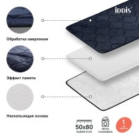 Коврик для ванной комнаты Iddis Basic B20P580i12 50 x 80 см, полиэстер с запоминающей пеной, синий