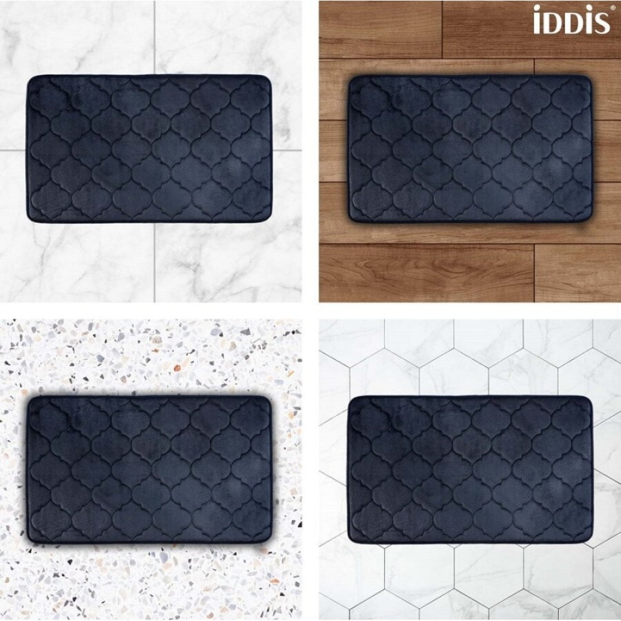 Коврик для ванной комнаты Iddis Basic B20P580i12 50 x 80 см, полиэстер с запоминающей пеной, синий