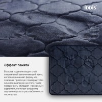 Коврик для ванной комнаты Iddis Basic B20P580i12 50 x 80 см, полиэстер с запоминающей пеной, синий