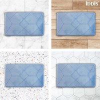 Коврик для ванной комнаты Iddis Basic B24P580i12 50 x 80 см, полиэстер с запоминающей пеной, голубой