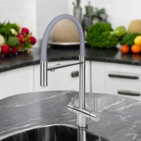 BOND B61-0400 Смеситель для кухни под фильтр с краном для питьевой воды, сатин матовый
