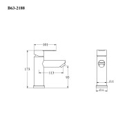 BOND B63-2188 Смеситель однорычажный без донного клапана для раковины