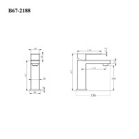 BOND B67-2188 Смеситель однорычажный без донного клапана для раковины