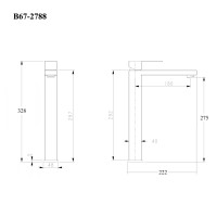 BOND B67-2788 Смеситель однорычажный без донного клапана для раковины