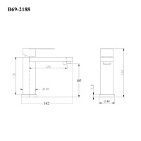 BOND B69-2188 Смеситель однорычажный без донного клапана для раковины