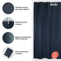 Штора для ванной комнаты Iddis Basic B69P218i11 180 x 200 см, полиэстер, синий