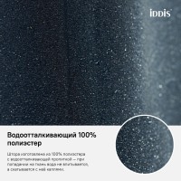 Штора для ванной комнаты Iddis Basic B69P218i11 180 x 200 см, полиэстер, синий