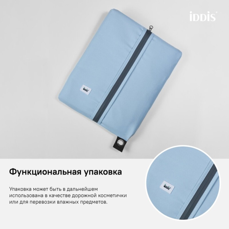 Штора для ванной комнаты Iddis Basic B70P218i11 180 x 200 см, полиэстер, голубой