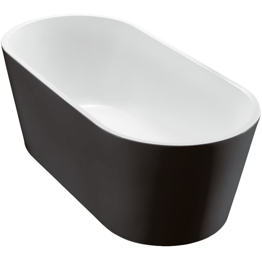Ванна акриловая Belbagno BB71-1800-NERO-W0, 180 x 80 см, черный, внутри белый