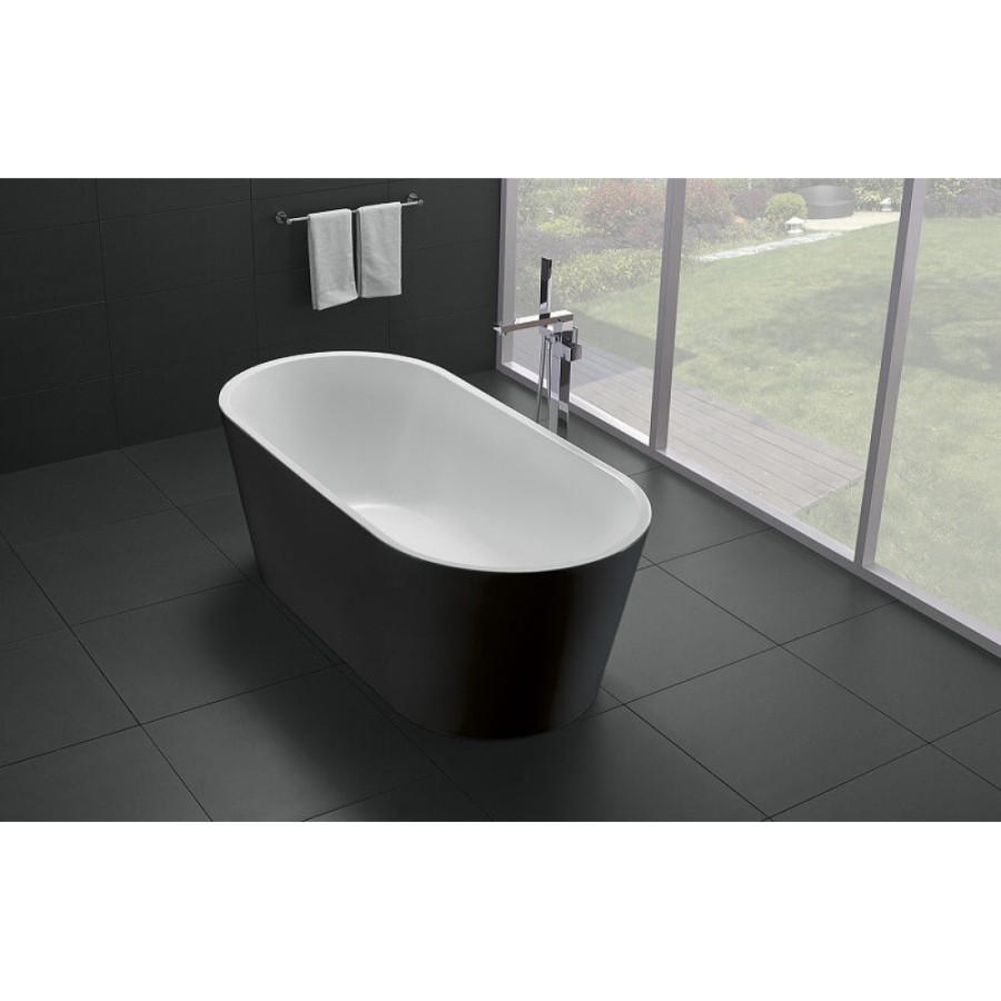 Ванна акриловая Belbagno BB71-1800-NERO-W0, 180 x 80 см, черный, внутри белый