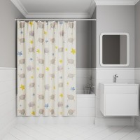 Штора для ванной комнаты Iddis Base BA01P18i11, 180 x 200 см, полиэстер, цвет бежевый