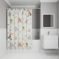 Штора для ванной комнаты Iddis Base BA03P18i11, 180 x 200 см, полиэстер, цвет бежевый