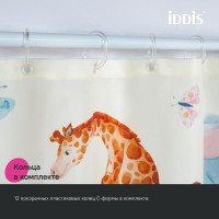 Штора для ванной комнаты Iddis Base BA03P18i11, 180 x 200 см, полиэстер, цвет бежевый