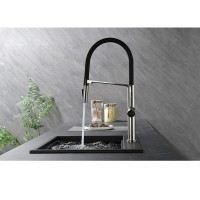 Смеситель Paulmark Barrel Ba214029-BS для кухонной мойки, с гибким изливом, брашированная нержавеющая сталь