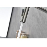 Смеситель Paulmark Barrel Ba214029-BS для кухонной мойки, с гибким изливом, брашированная нержавеющая сталь