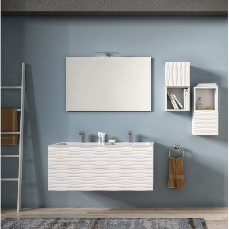 Шкаф подвесной Cezares Bali BAPN02.601, 30 см, с верхней открытой полкой, цвет Bianco laccato opaco