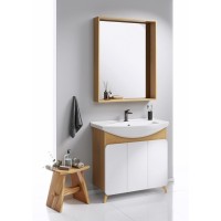 Зеркало Aqwella Basic BAS0210DZ 100 x 80 см, дуб золотой