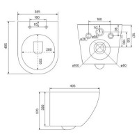 Комплект 3 в 1 Iddis, BASBQ01i73: подвесной унитаз Blanco Q, безободковый, сиденье микролифт, белый, инсталляция Profix, клавиша Unifix хром