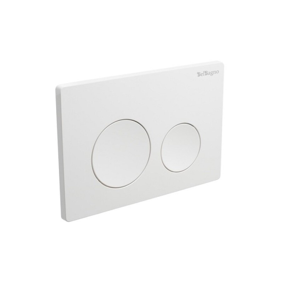 Клавиша смыва BelBagno BB-03C-BL, механическая, цвет белый глянец