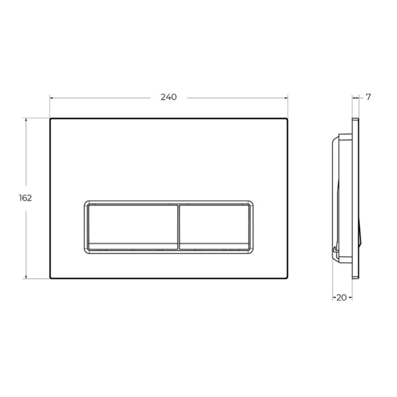 Клавиша смыва BelBagno BB-15R-IN, механическая, цвет сатин