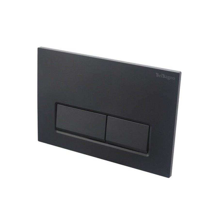 Клавиша смыва BelBagno BB-15R-NERO.M, механическая, цвет черный матовый