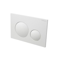Клавиша смыва BelBagno BB-17C-BL, механическая, цвет белый глянец, с ободком