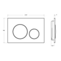 Клавиша смыва BelBagno BB-17C-IN, механическая, цвет сатин, с ободком