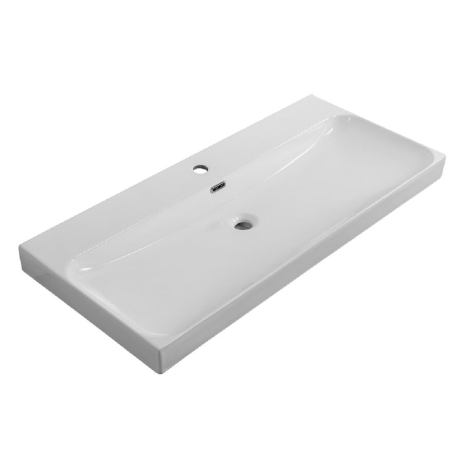 Раковина BelBagno Marino-Cer BB-8078-100, 101 см, керамика, белый