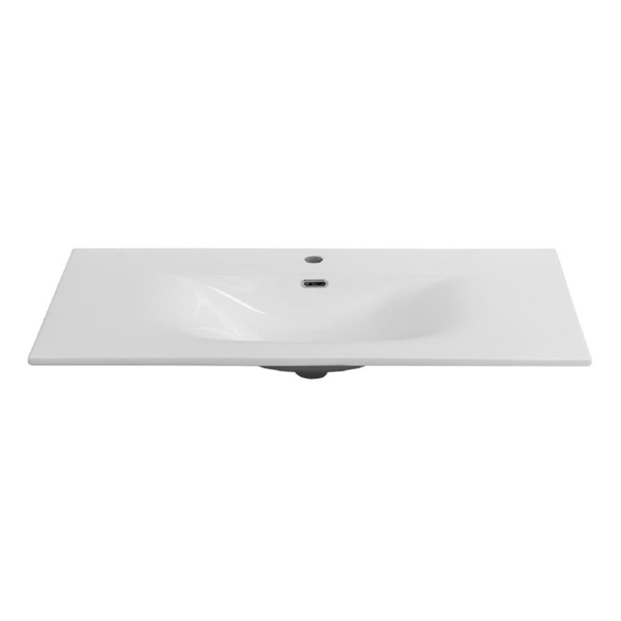 Раковина BelBagno Uno BB-8099-100, 101 см, керамика, белый