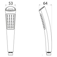 Ручной душ BelBagno BB-D1LED-CRM с цифровым индикатором температуры