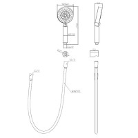 Душевой гарнитур BelBagno Ancona BB-DFS-5-CRM, 5 режимов струи, цвет хром