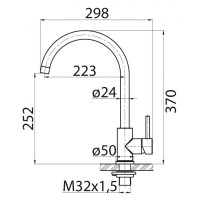 Смеситель для кухонной мойки BelBagno BB-LAM03-IN, цвет сатин