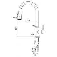 Смеситель для кухонной мойки BelBagno Nova BB-LAM31-IN, цвет сатин