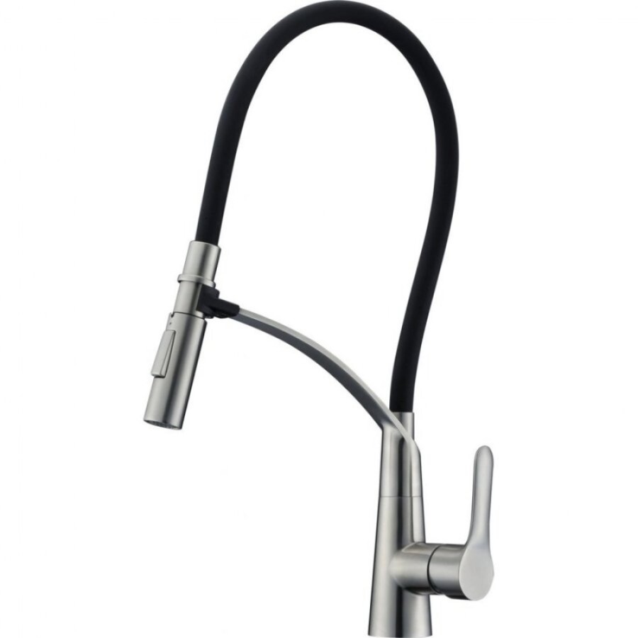 Смеситель для кухонной мойки BelBagno BB-LAM36-IN, цвет сатин/черный