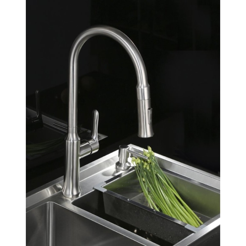 Смеситель для кухонной мойки BelBagno BB-LAM38-IN, цвет сатин