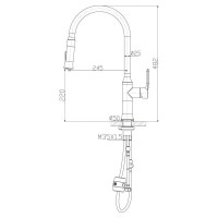 Смеситель для кухонной мойки BelBagno BB-LAM38-IN, цвет сатин