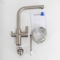 Смеситель для кухонной мойки BelBagno BB-LAM57-IN с подключением к фильтру, цвет сатин