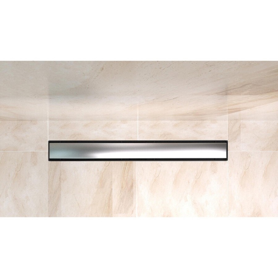 Дренажный канал BelBagno Luce BB-LD-LUCE-60-CR, 60 см, с решеткой под плитку, цвет хром