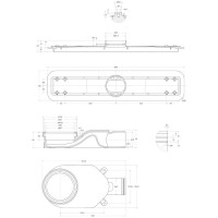 Дренажный канал BelBagno Luce BB-LD-LUCE-60-NERO, 60 см, с решеткой под плитку, цвет черный матовый