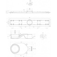 Дренажный канал BelBagno Luce BB-LD-LUCE-70-BIANCO, 70 см, с решеткой под плитку, цвет белый матовый