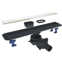 Дренажный канал BelBagno Luce BB-LD-LUCE-70-BIANCO, 70 см, с решеткой под плитку, цвет белый матовый