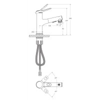 Смеситель для раковины BelBagno BB-LVMD-CRM-W0, с выдвижным изливом, цвет хром