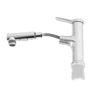 Смеситель для раковины BelBagno BB-LVMD-CRM-W0, с выдвижным изливом, цвет хром