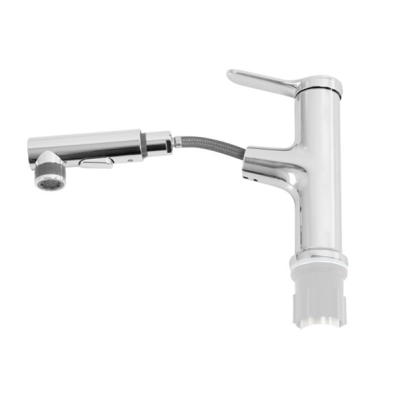 Смеситель для раковины BelBagno BB-LVMD-CRM-W0, с выдвижным изливом, цвет хром