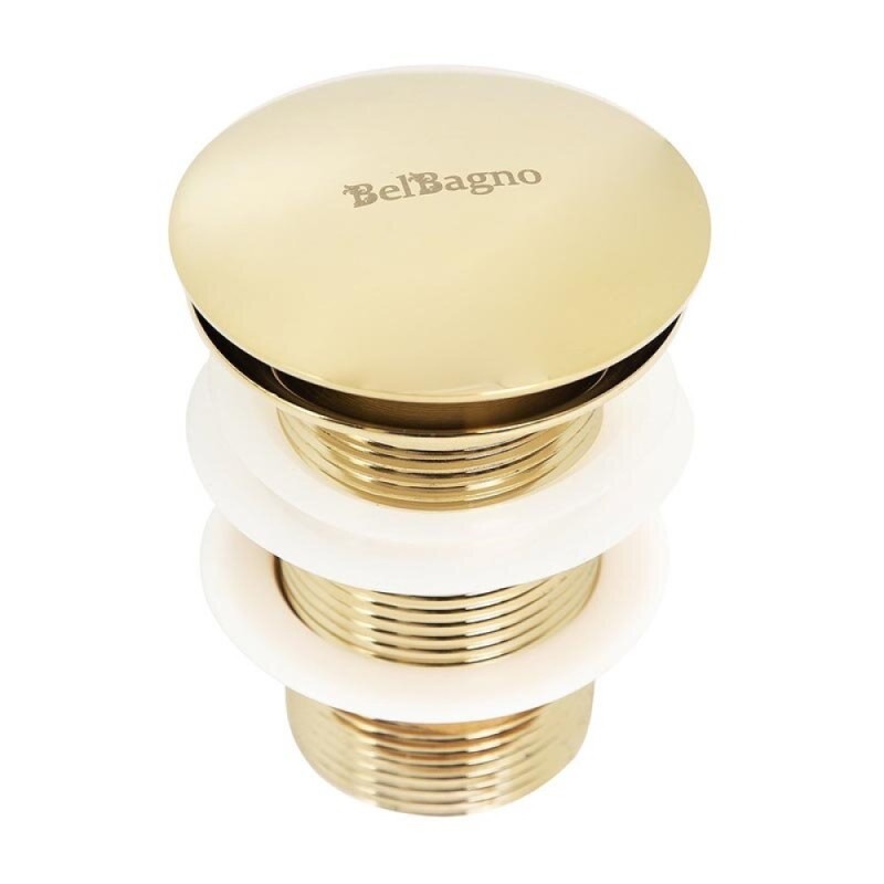 Донный клапан BelBagno, без перелива, золото, BB-SC-ORO