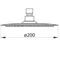 Верхний душ BelBagno Nova BB-SLDC1-IN, 20 x 20 см, 1 режим, сатин