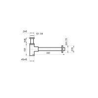 Сифон для раковины BelBagno BB-SMQ2-01 хром