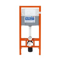 Инсталляция BelBagno для подвесного унитаза BB001-120, клавиша белая BB014-SR-BIANCO