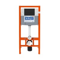 Инсталляция BelBagno для подвесного унитаза BB002-80, клавиша черный матовый BB007-PR-NERO.M
