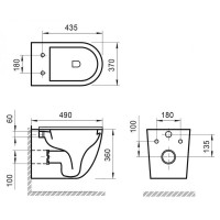 Инсталляция BelBagno с безободковым унитазом BelBagno, сиденье микролифт, BB002-80/BB046CHR/BB2111SC